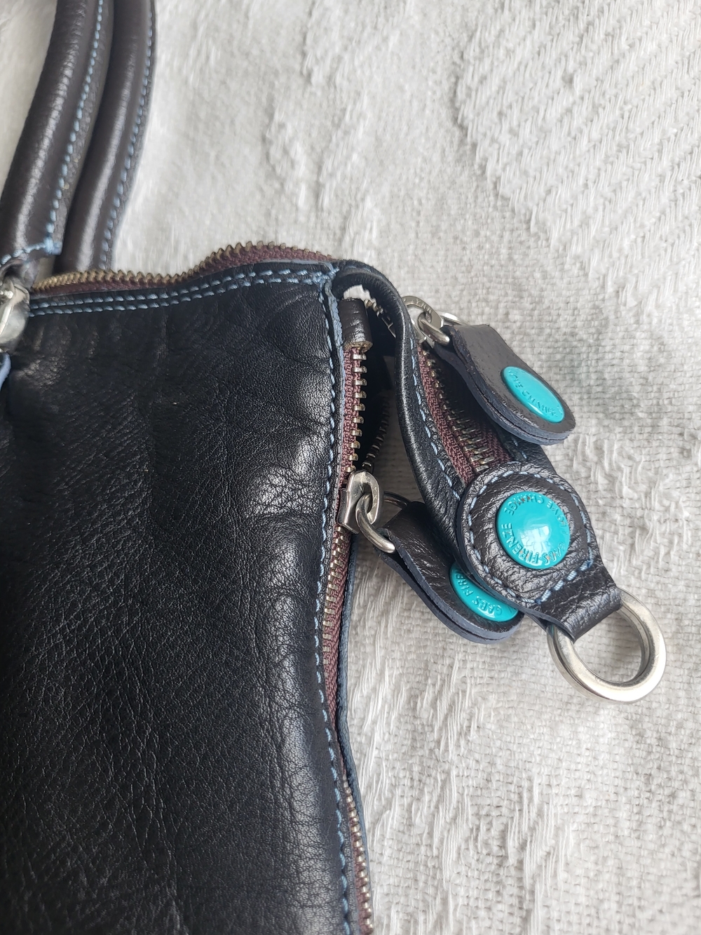 Gabs Black Leather Convertible Tote with Teal Accents - Women Bags - Picture 3 of 14